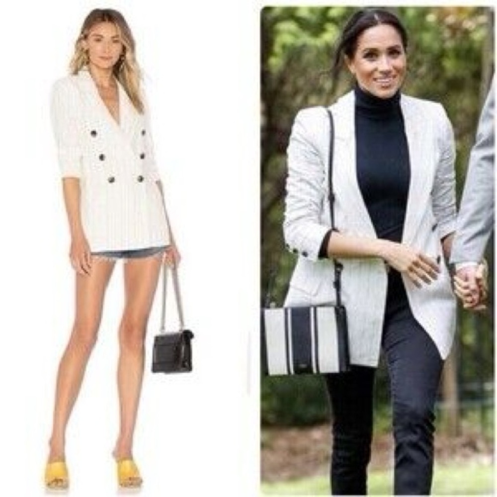 L'AGENCE White Tailored Blazer for Professional Elegance